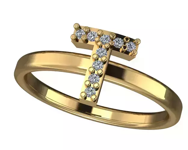 Letter T ring