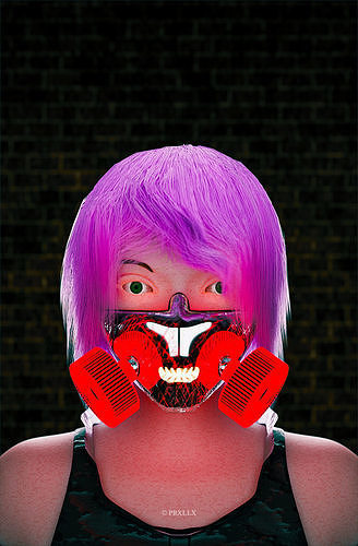 lowpoly gas mask Free 3D model