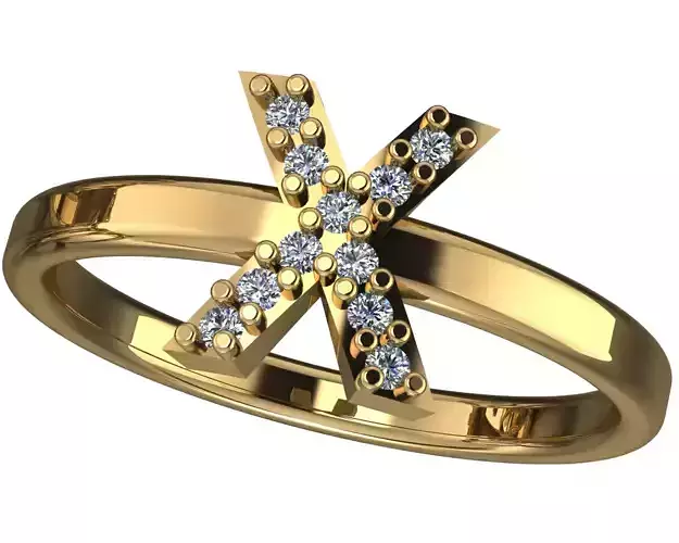 Letter X ring
