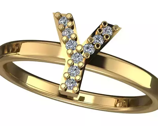 Letter Y ring