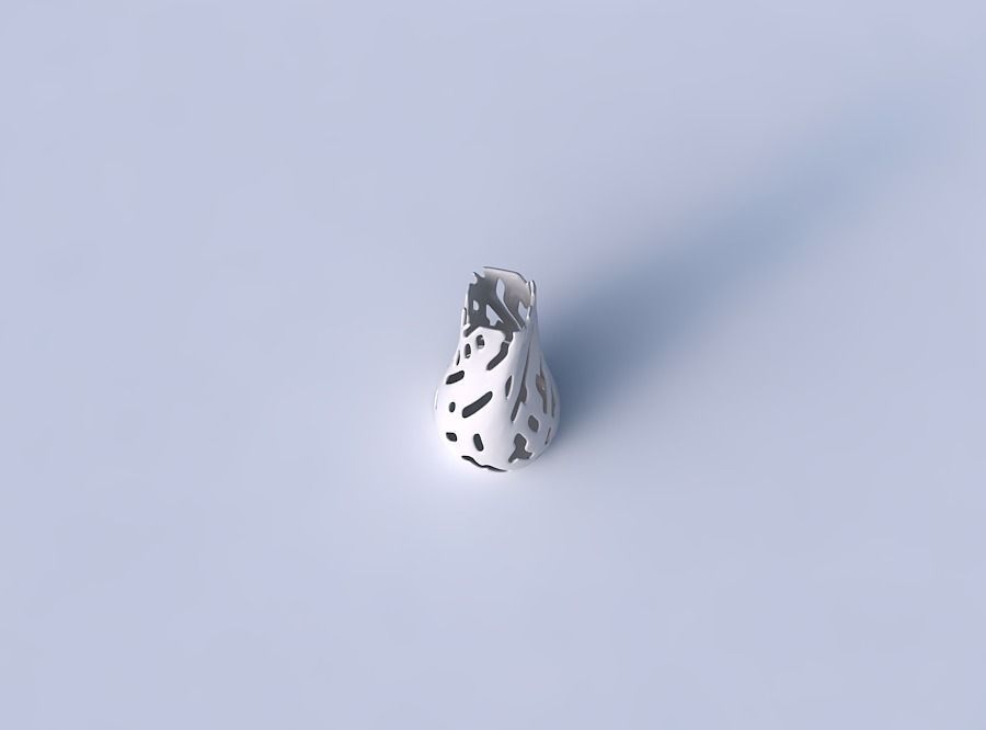 Vase semi quadratic with smooth cuts 3D print model_2