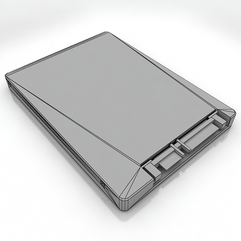HyperX SSD Low-poly 3D model_4