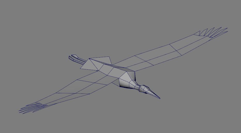 Low Poly Stork Animation Low-poly 3D model_6