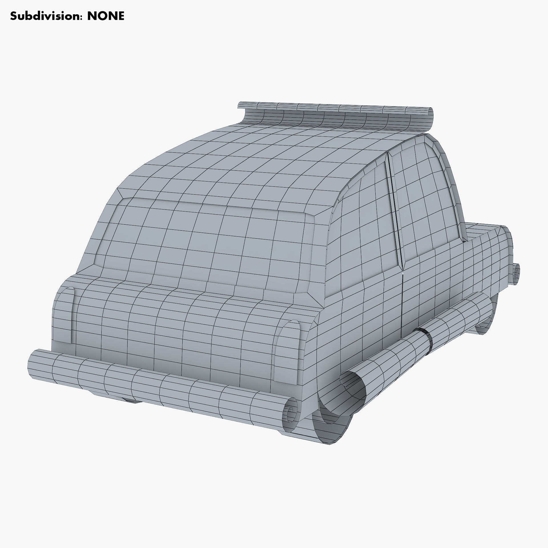 Car Hatchback Paper v 1 3D model_10