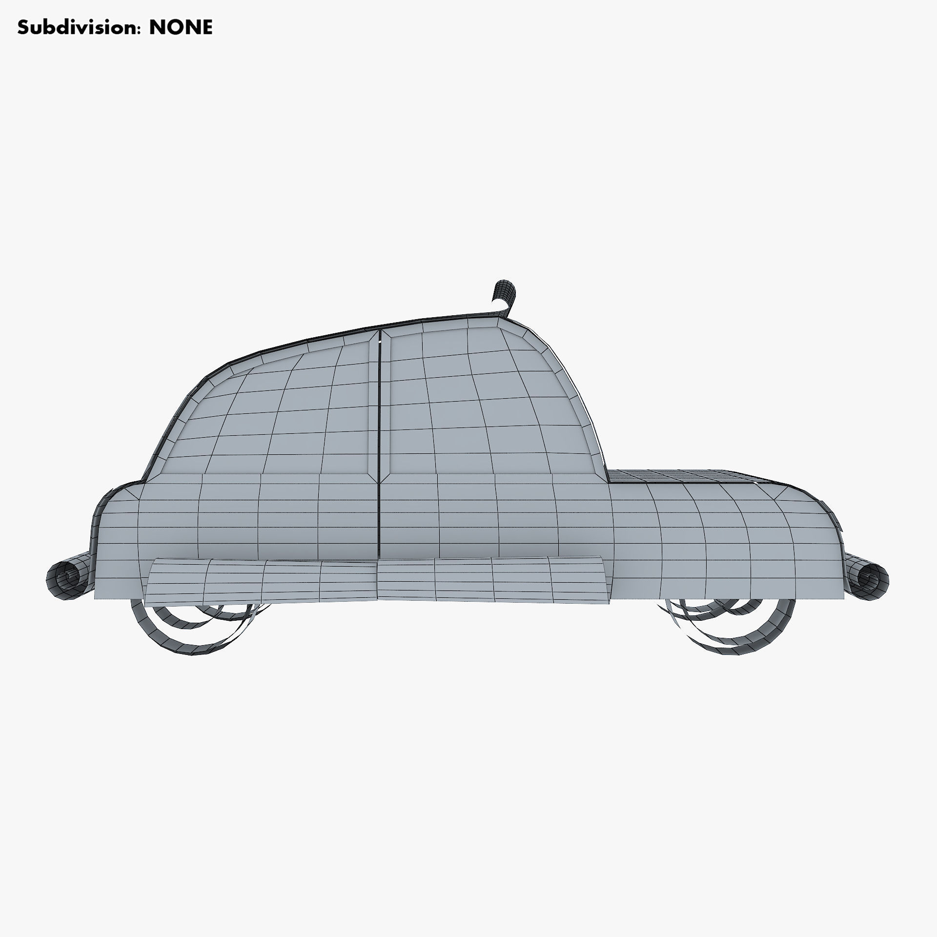 Car Hatchback Paper v 1 3D model_9