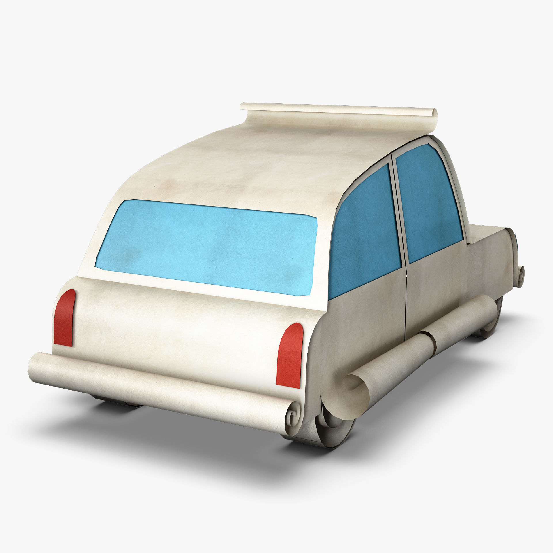 Car Hatchback Paper v 1 3D model_3