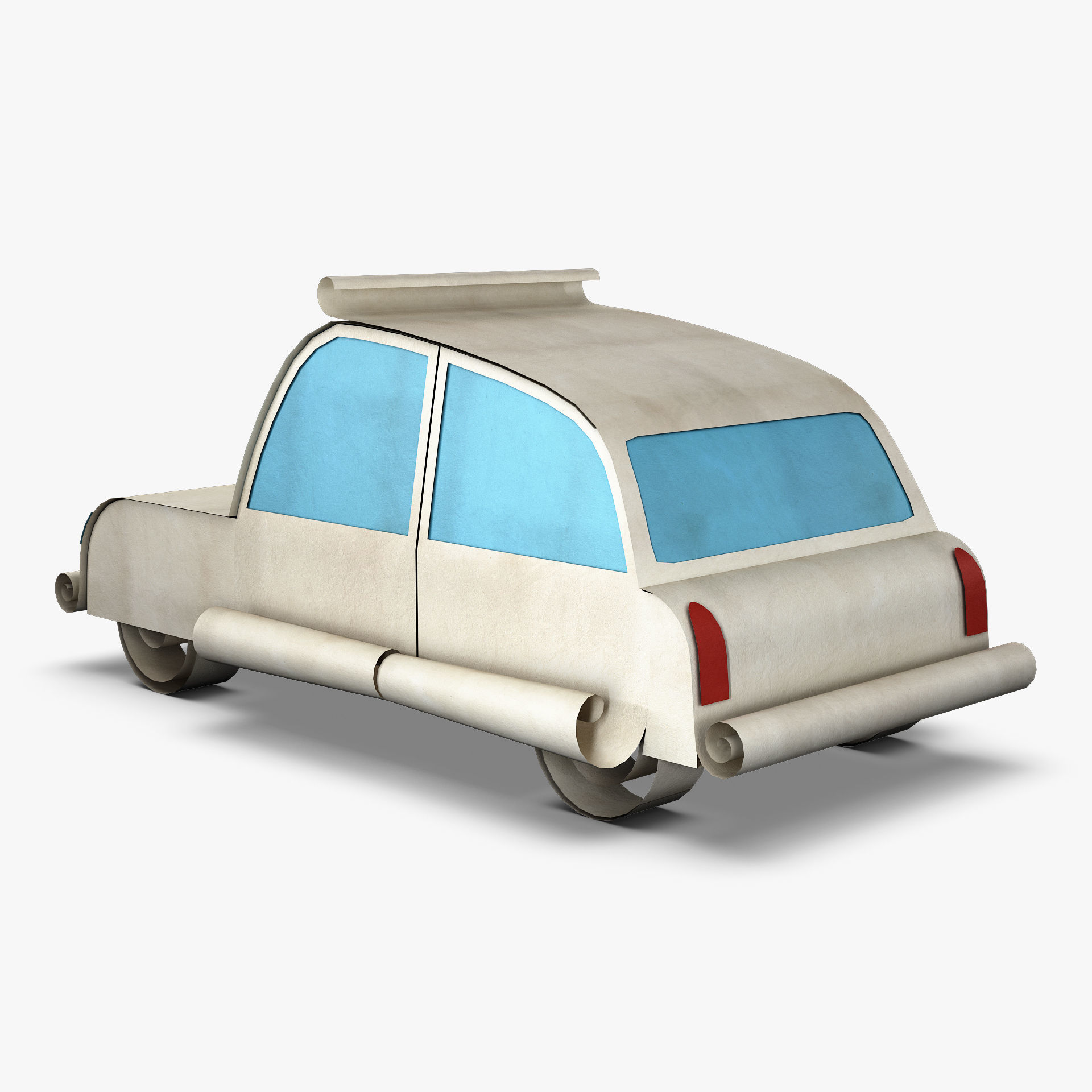Car Hatchback Paper v 1 3D model_1