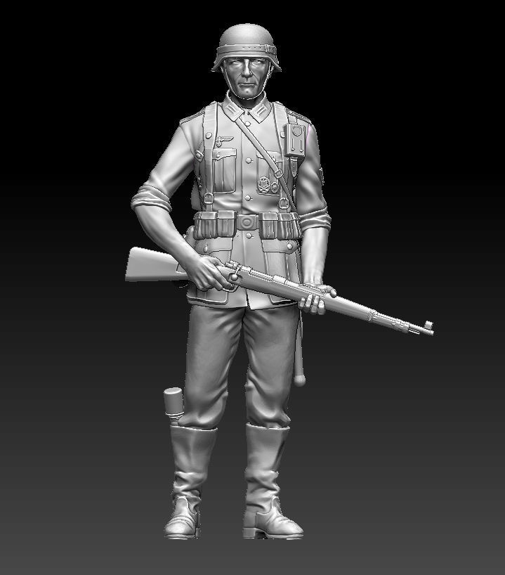 German soldier 3D print model_1