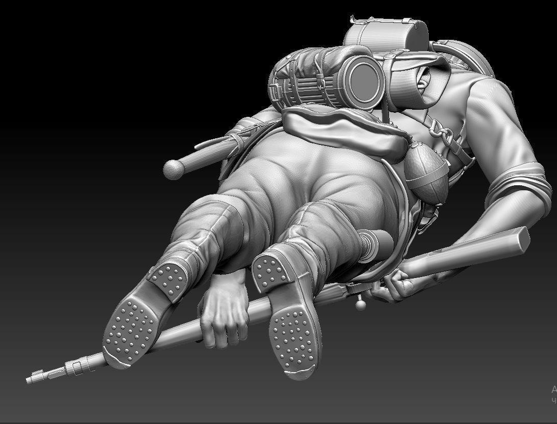 German soldier 3D print model_2