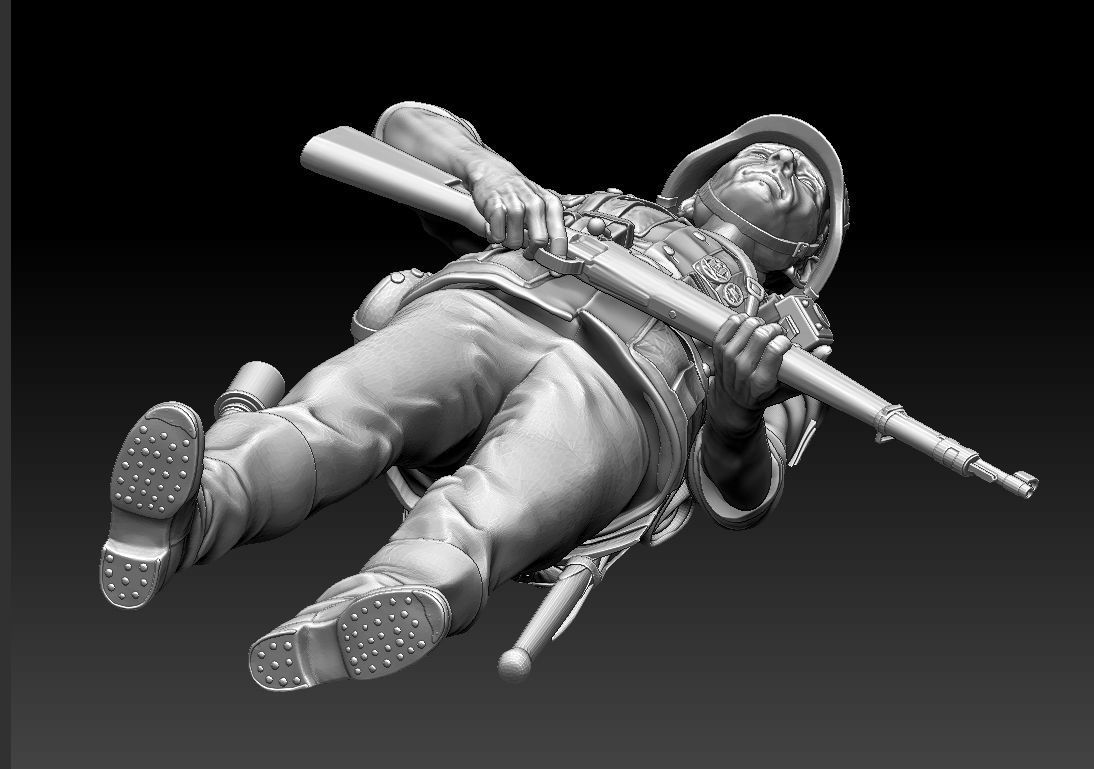 German soldier 3D print model_10