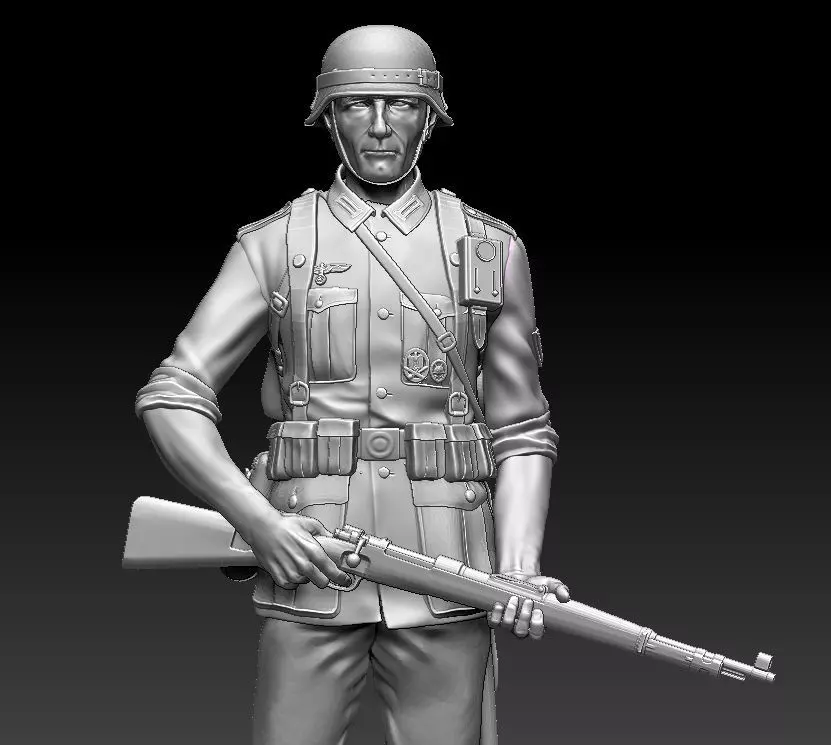 German soldier 3D print model_0