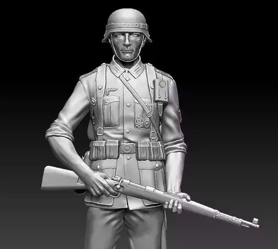 German soldier 3D print model