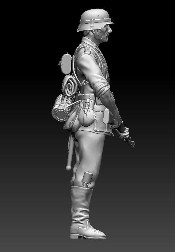 German soldier 3D print model_3