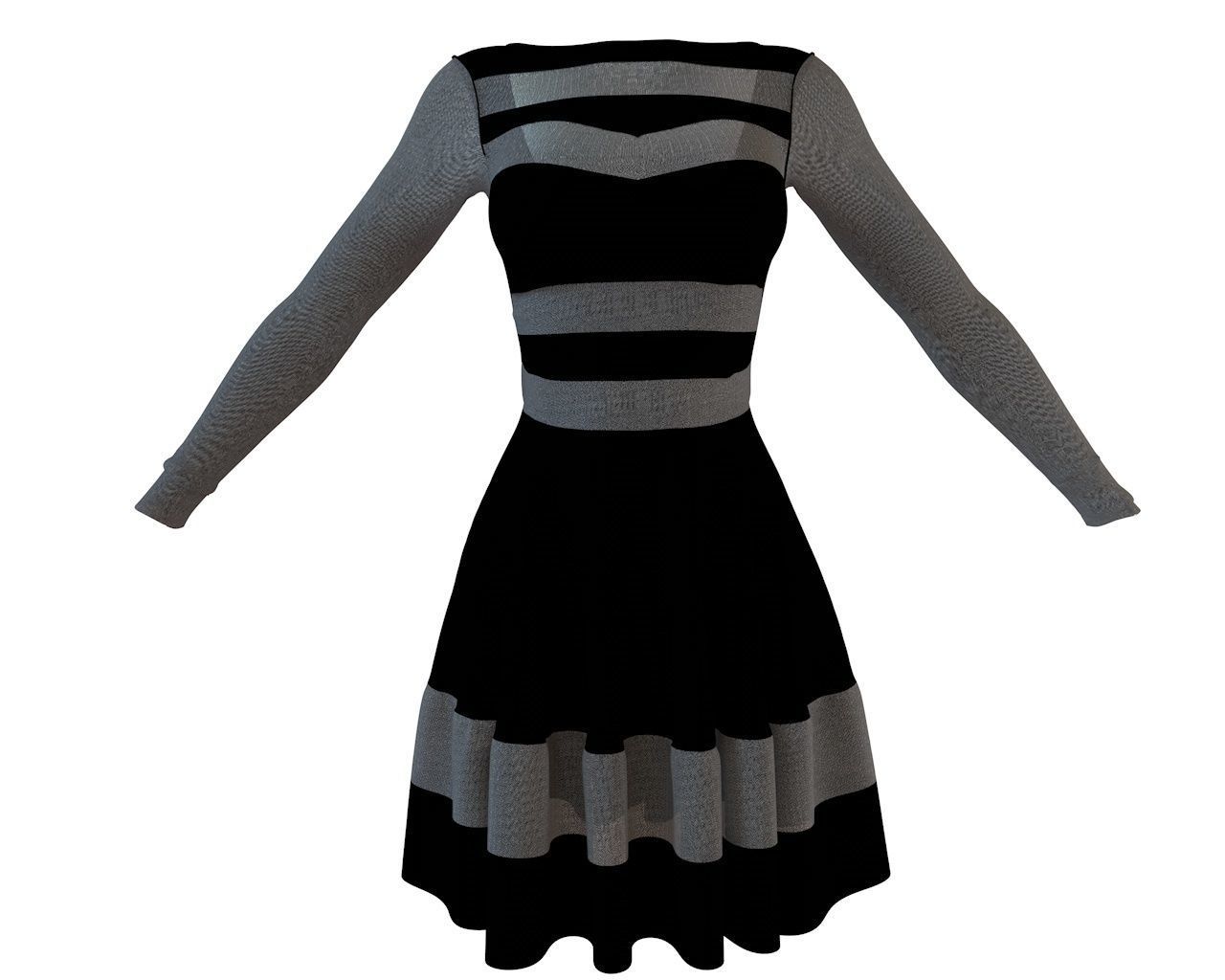 Collection of 41 female Dresses For Avatar AR VR Modelling _3