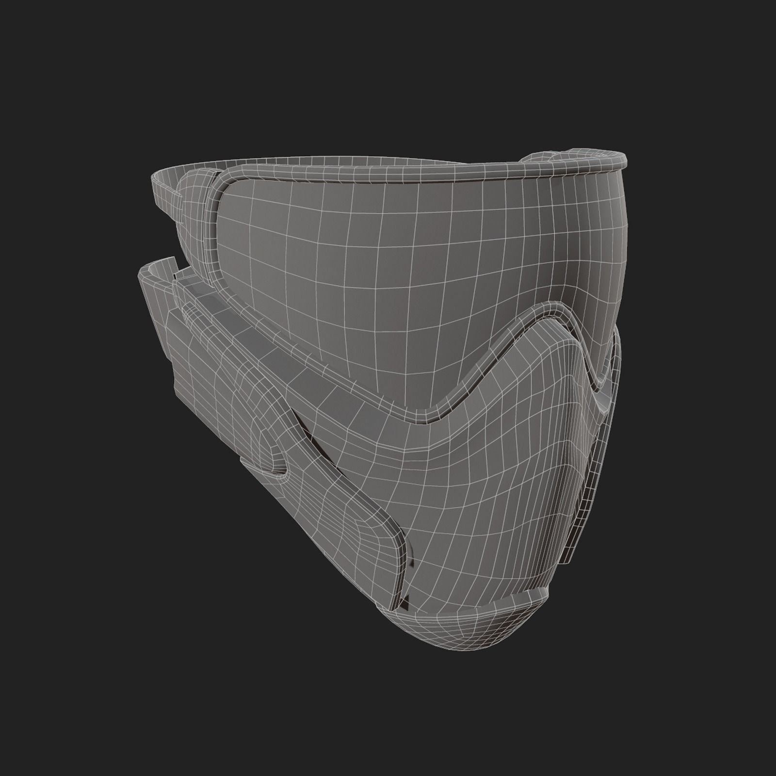 Mask protection scifi military futuristic technology  Low-poly 3D model_11