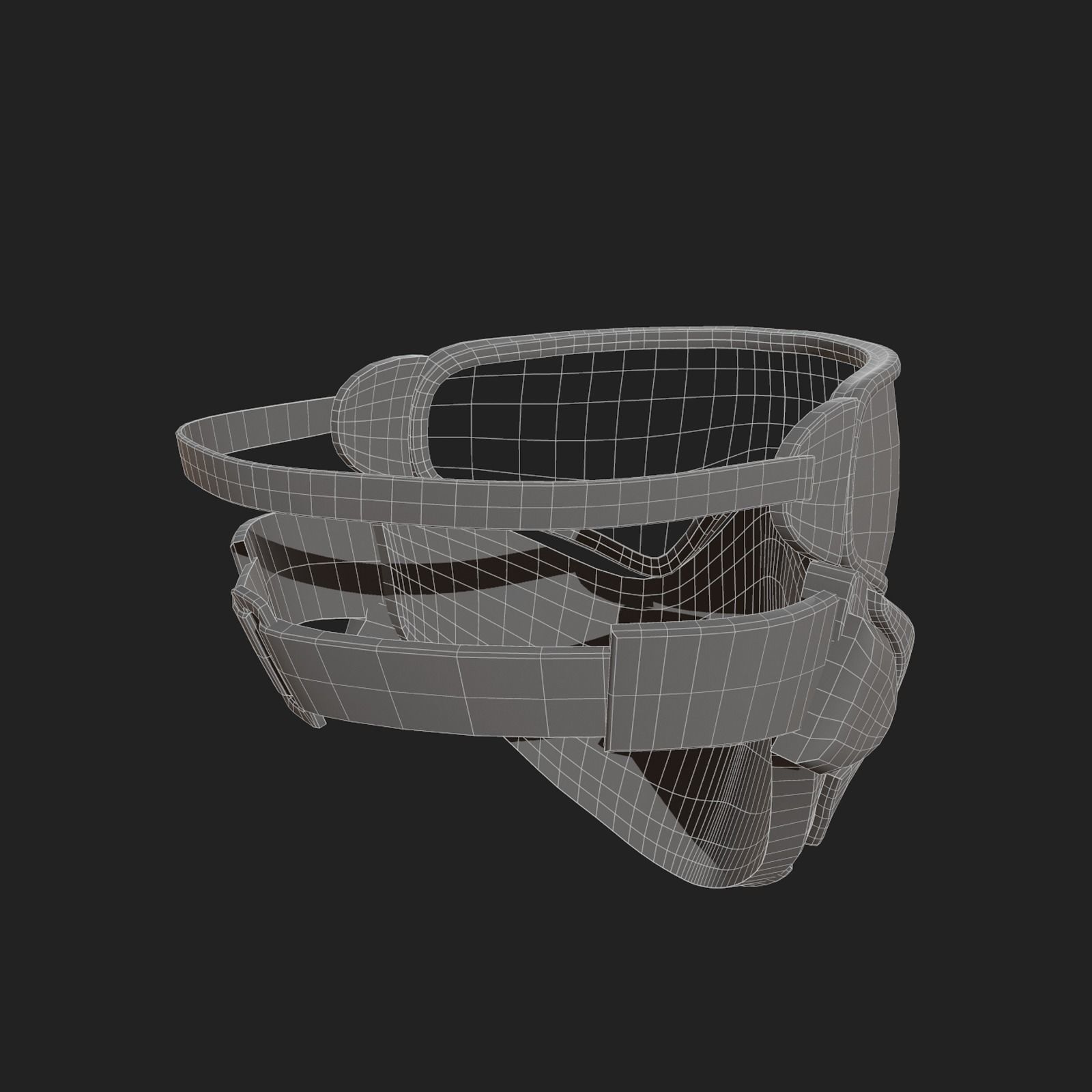 Mask protection scifi military futuristic technology  Low-poly 3D model_10