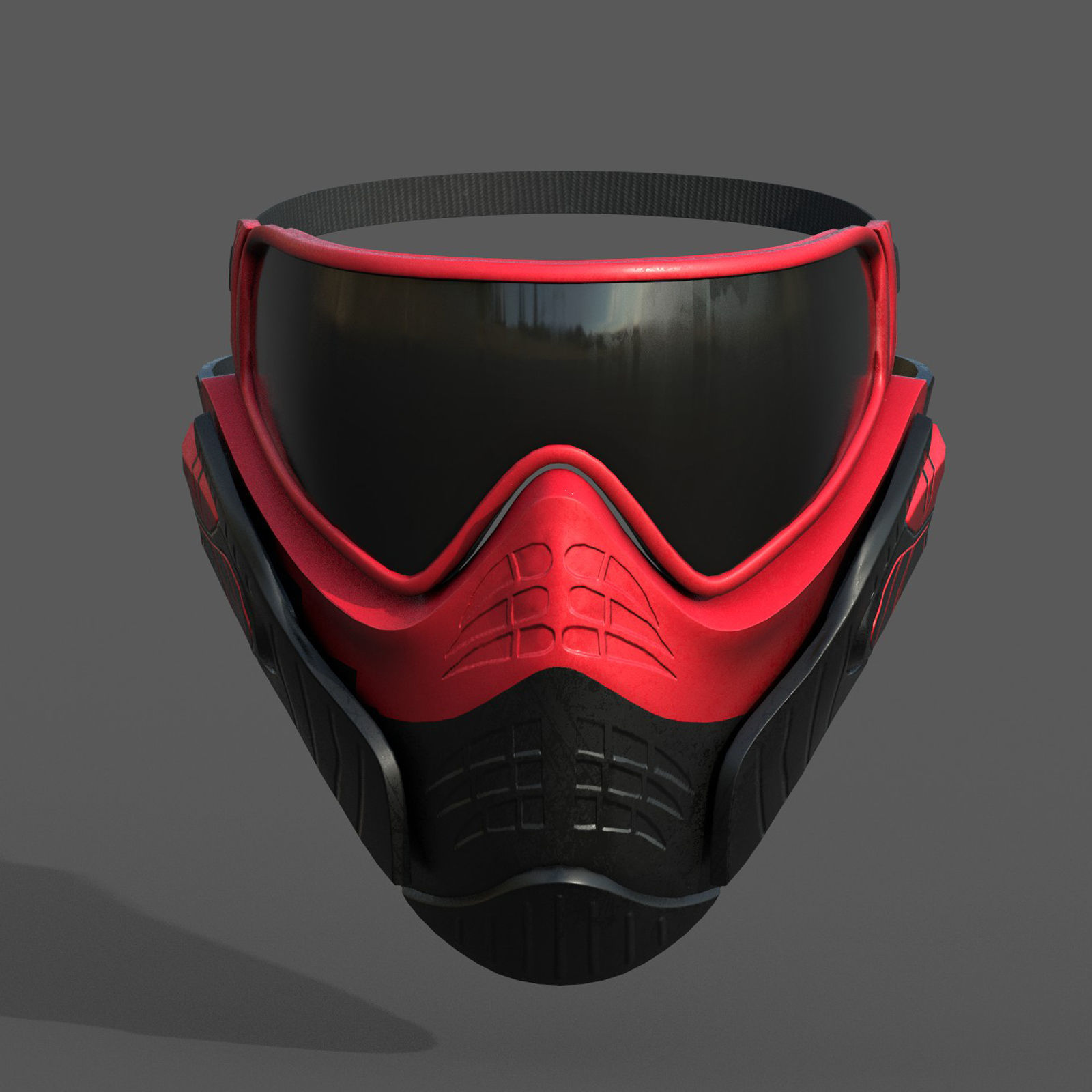 Mask protection scifi military futuristic technology  Low-poly 3D model_3