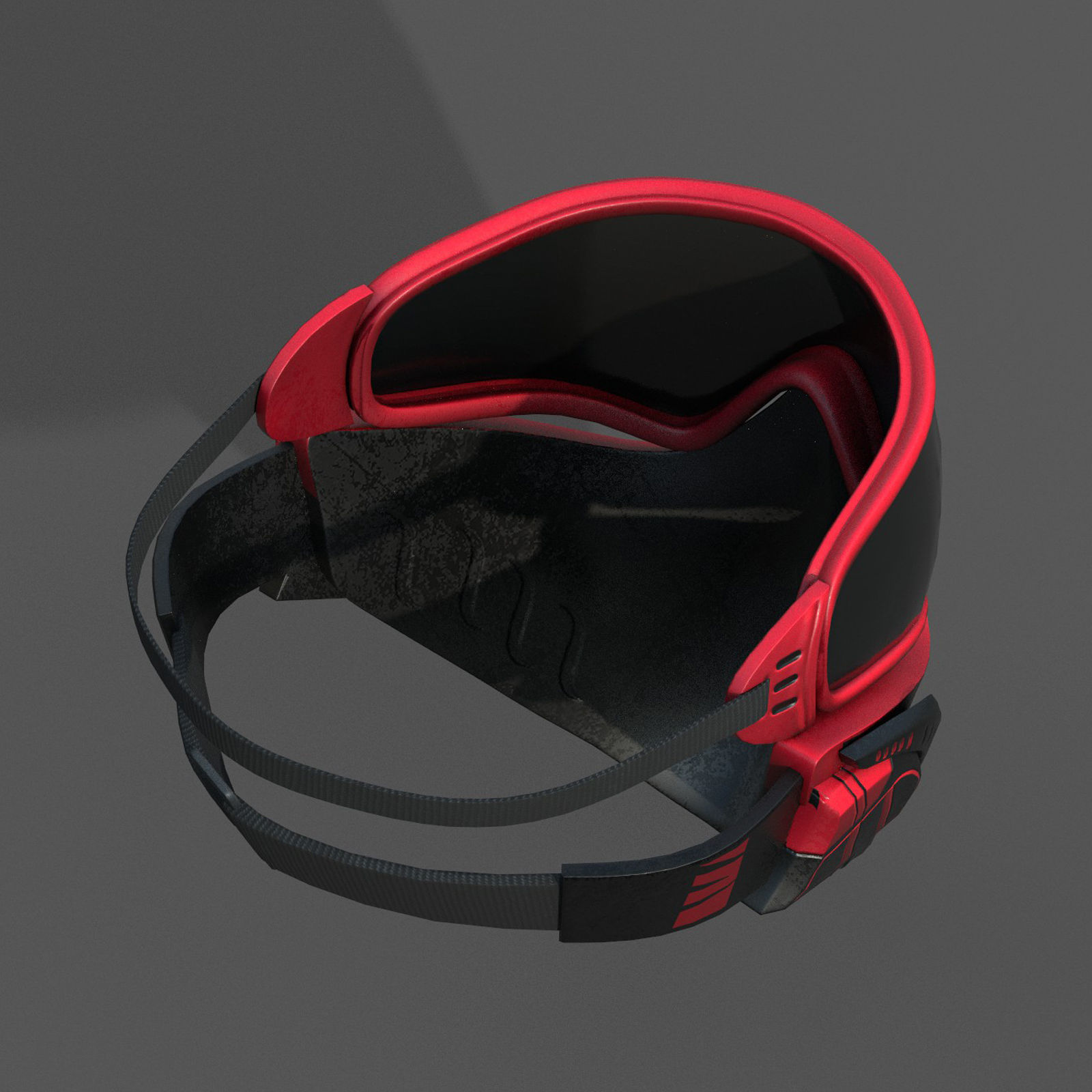 Mask protection scifi military futuristic technology  Low-poly 3D model_8