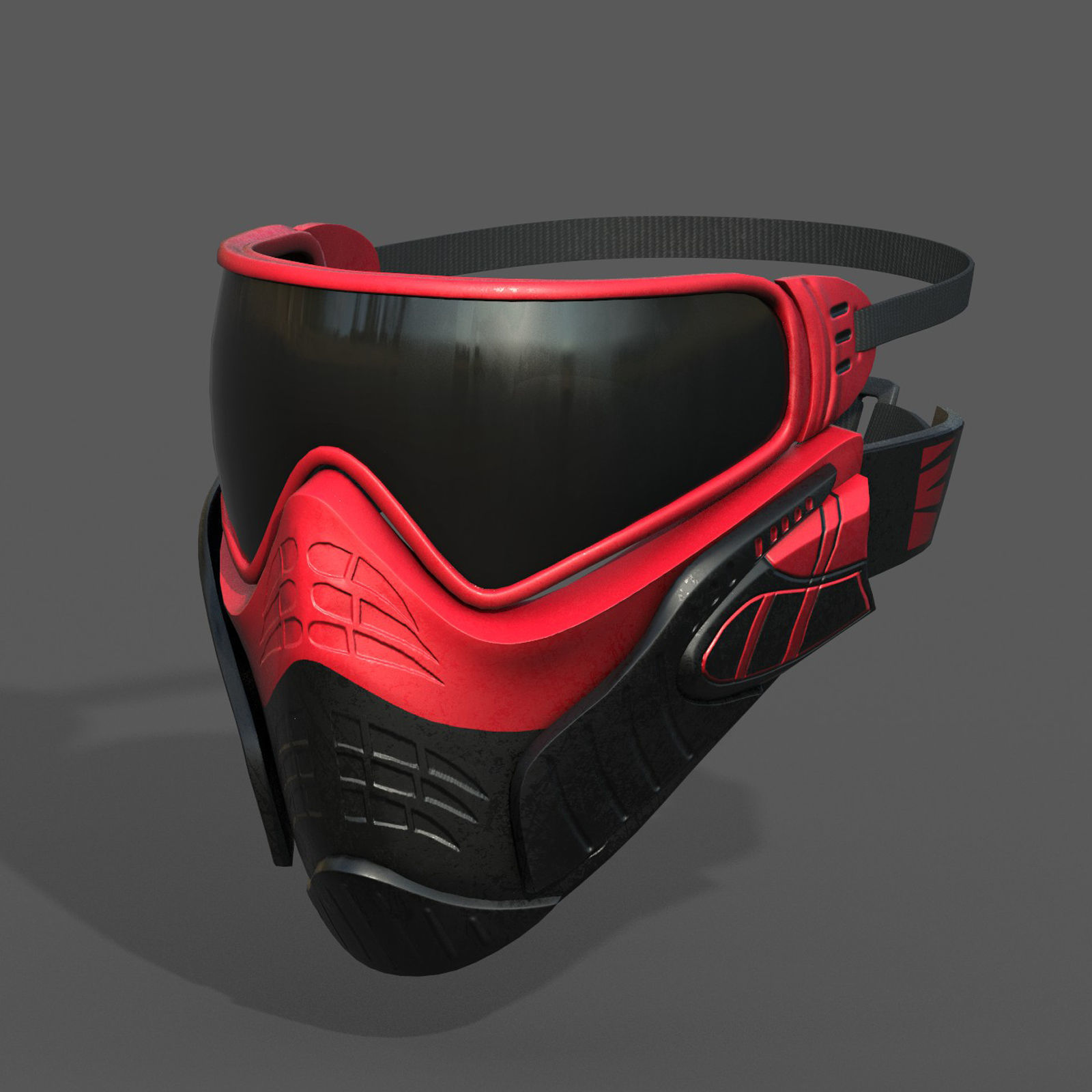 Mask protection scifi military futuristic technology  Low-poly 3D model_4