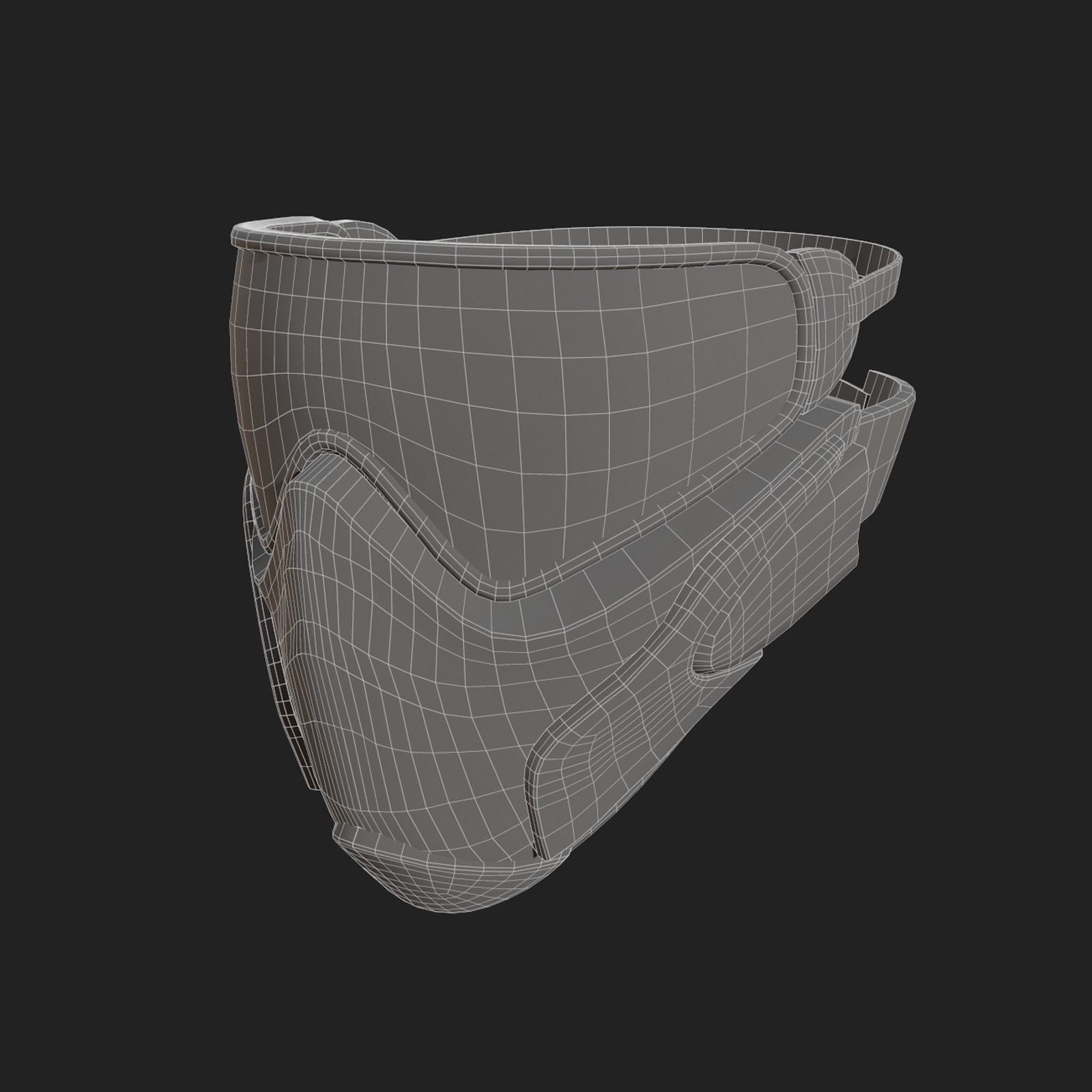 Mask helmet scifi futuristic military combat Low-poly 3D model_9