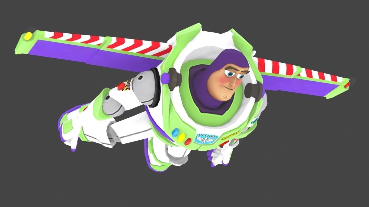 BUZZ-003 Flying Animation Low-poly 3D model_3