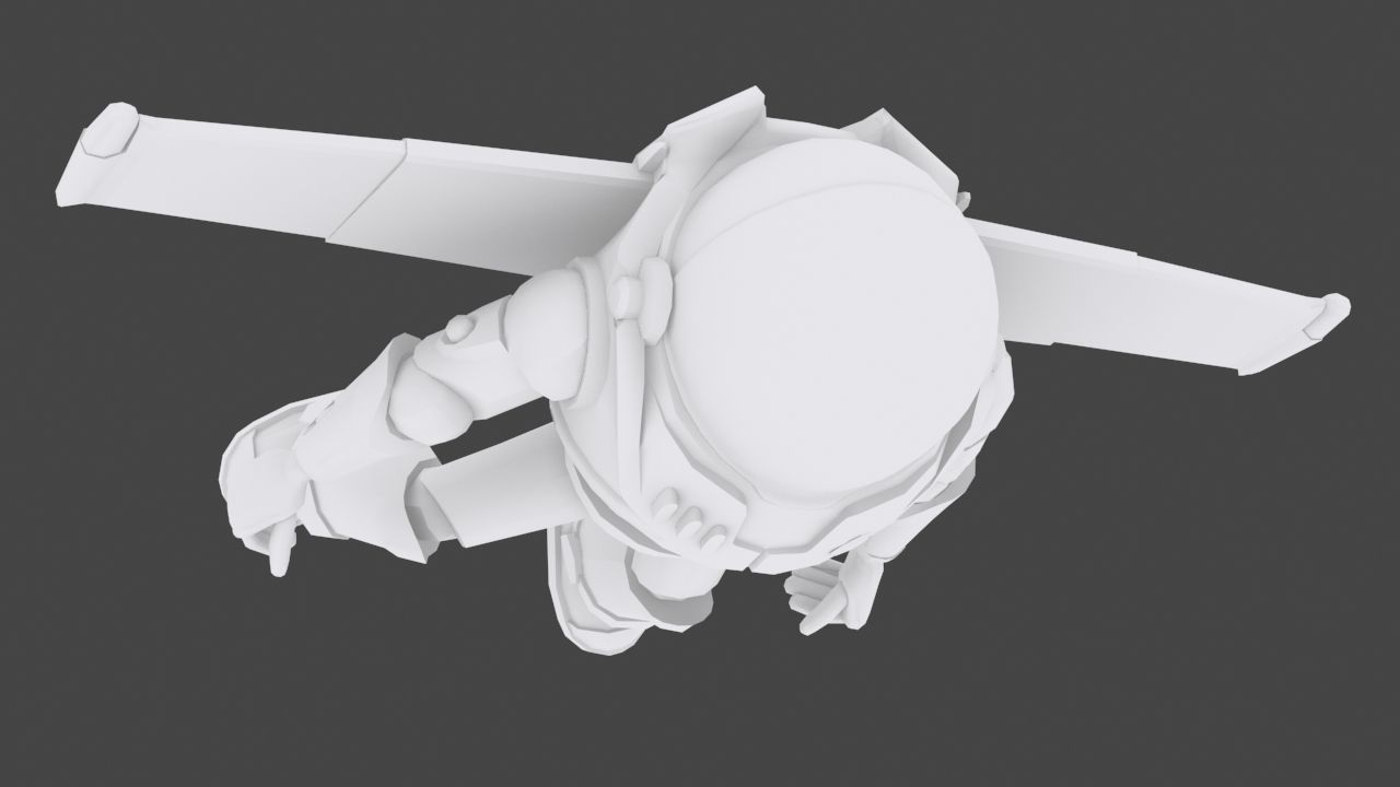 BUZZ-003 Flying Animation Low-poly 3D model_4