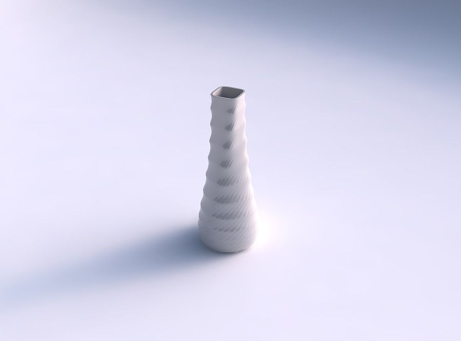 Vase semi quadratic with uniform polygons 3D print model_0