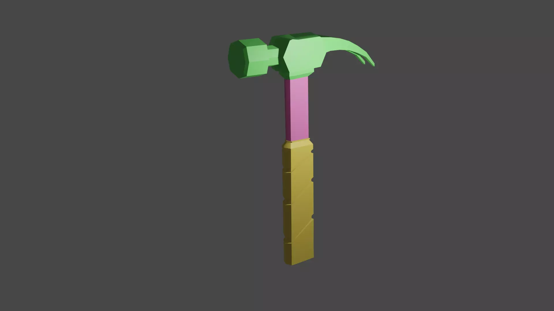 3d Hammer low poly and high poly Free low-poly 3D model_0