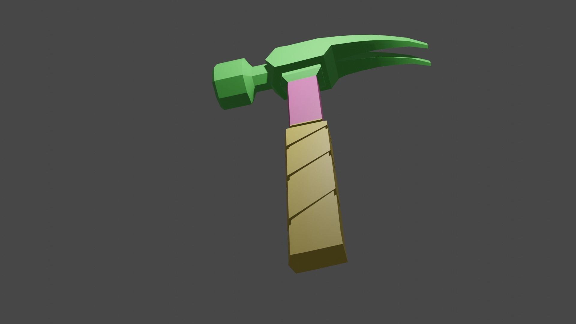 3d Hammer low poly and high poly Free low-poly 3D model_2