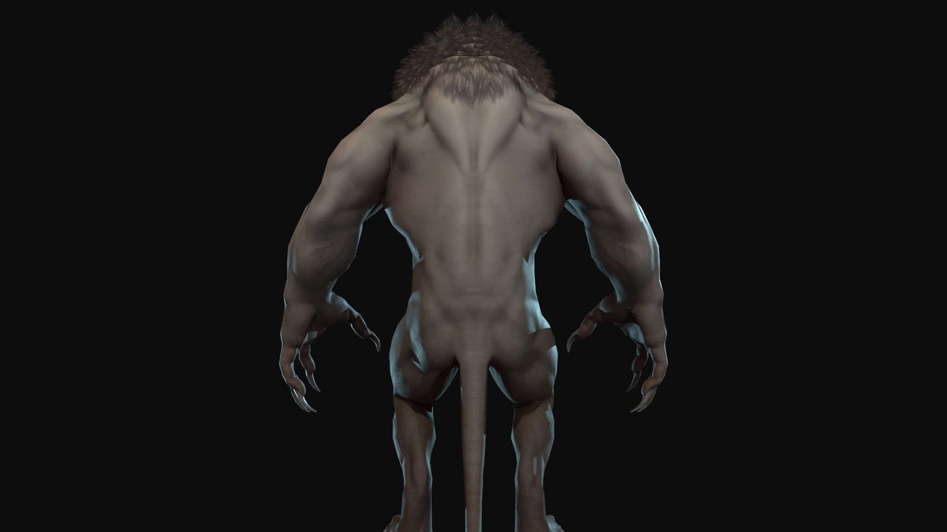 Humanoid Lion - Rigged - Animated - Game Ready Low-poly 3D model_7