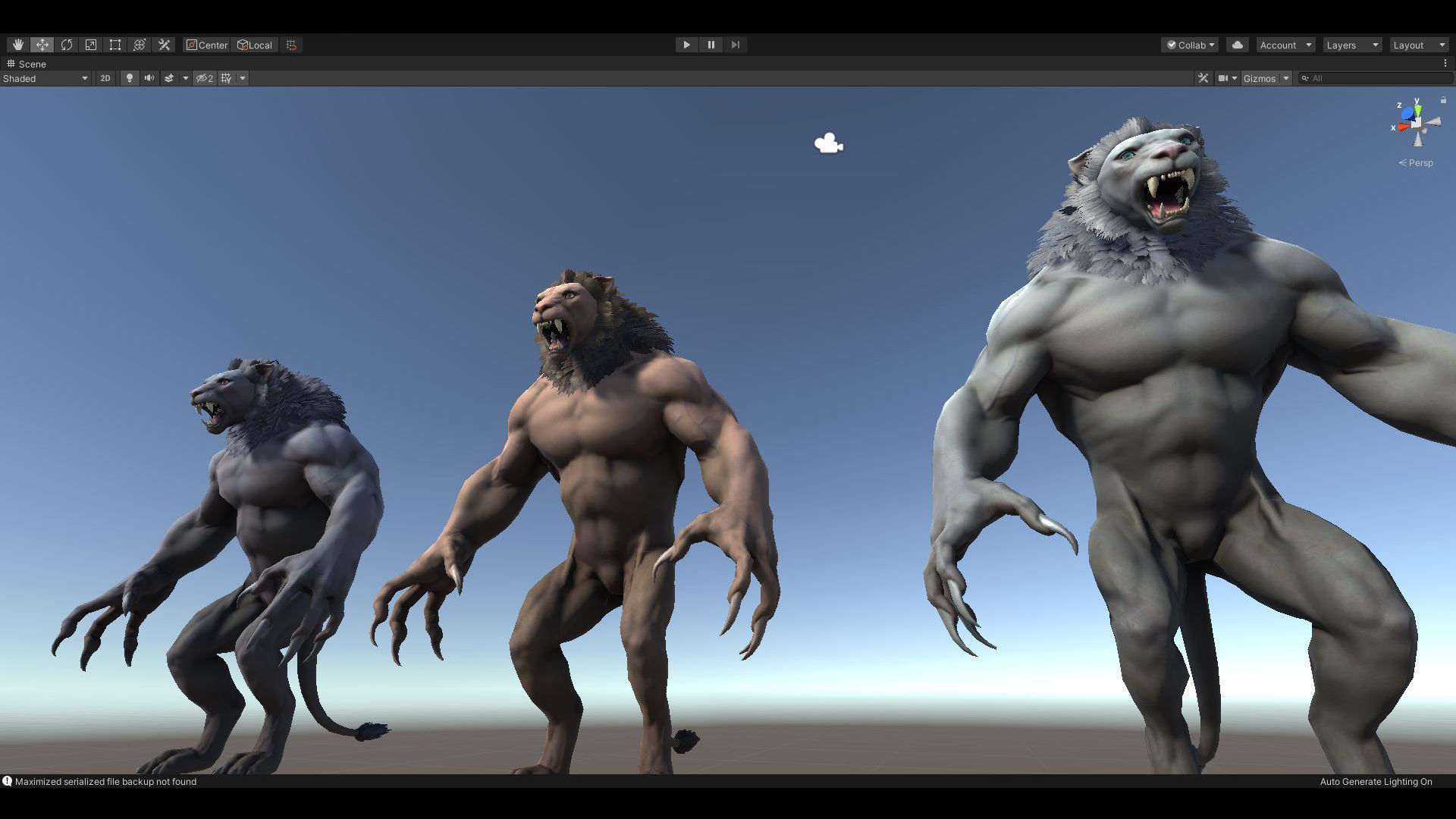 Humanoid Lion - Rigged - Animated - Game Ready Low-poly 3D model_15