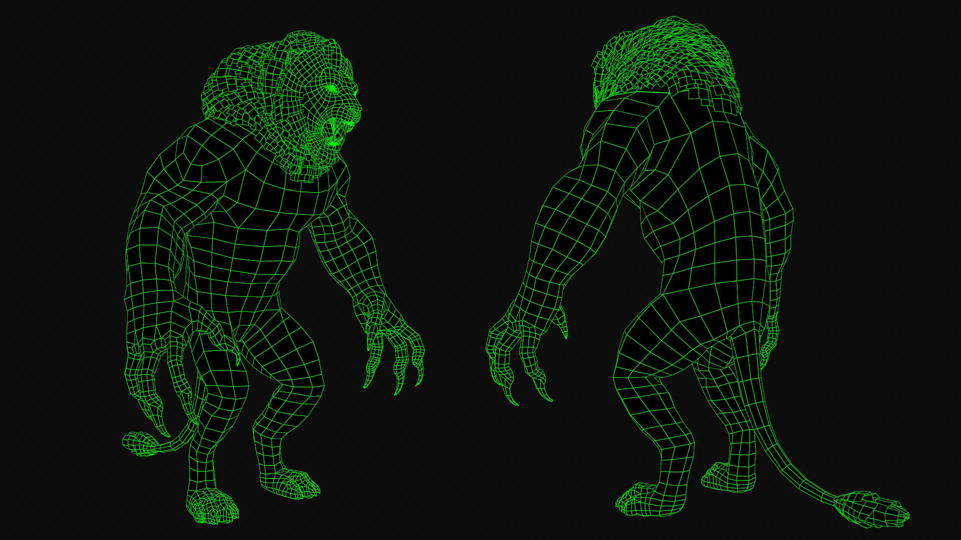 Humanoid Lion - Rigged - Animated - Game Ready Low-poly 3D model_12