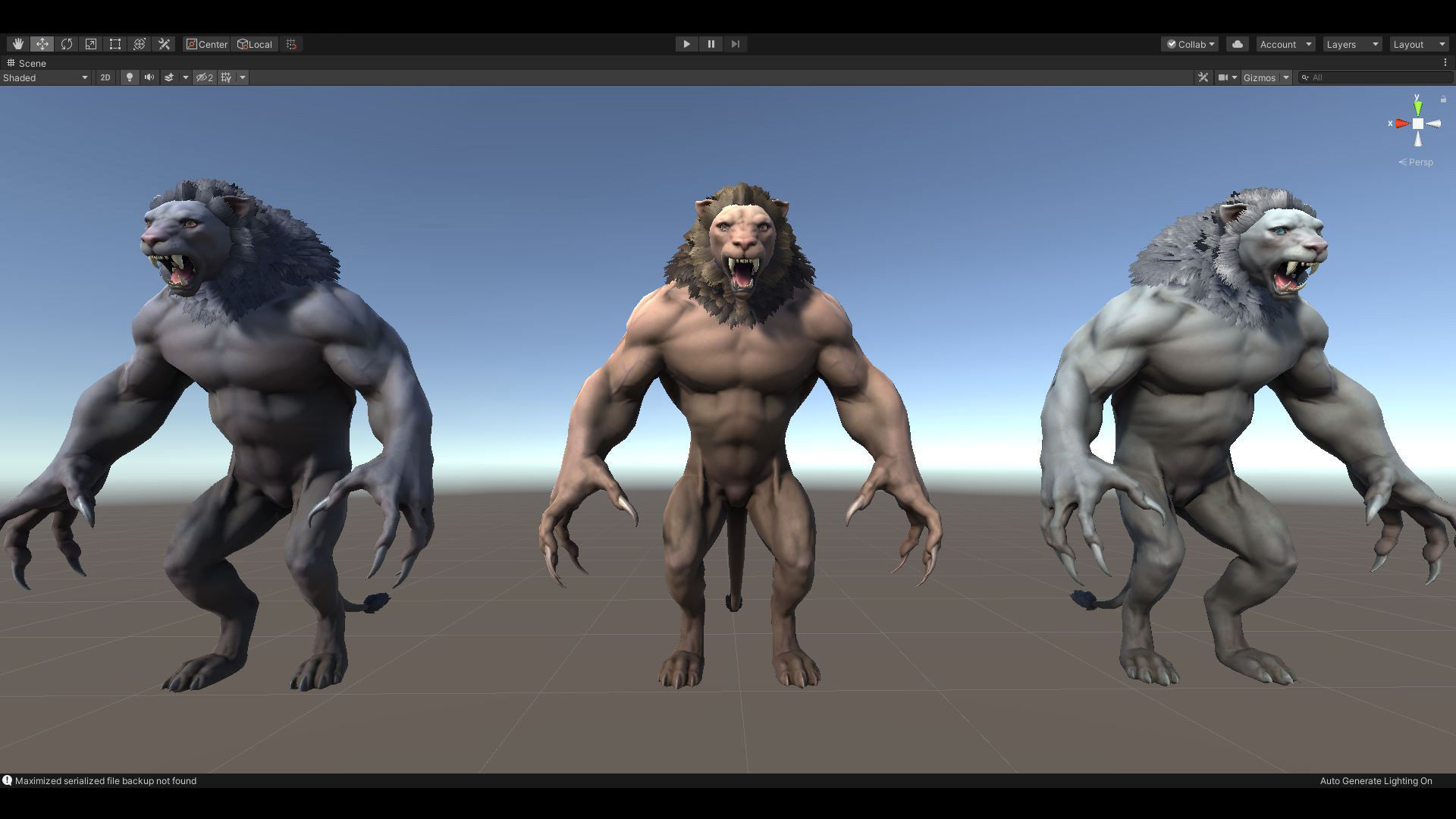 Humanoid Lion - Rigged - Animated - Game Ready Low-poly 3D model_14