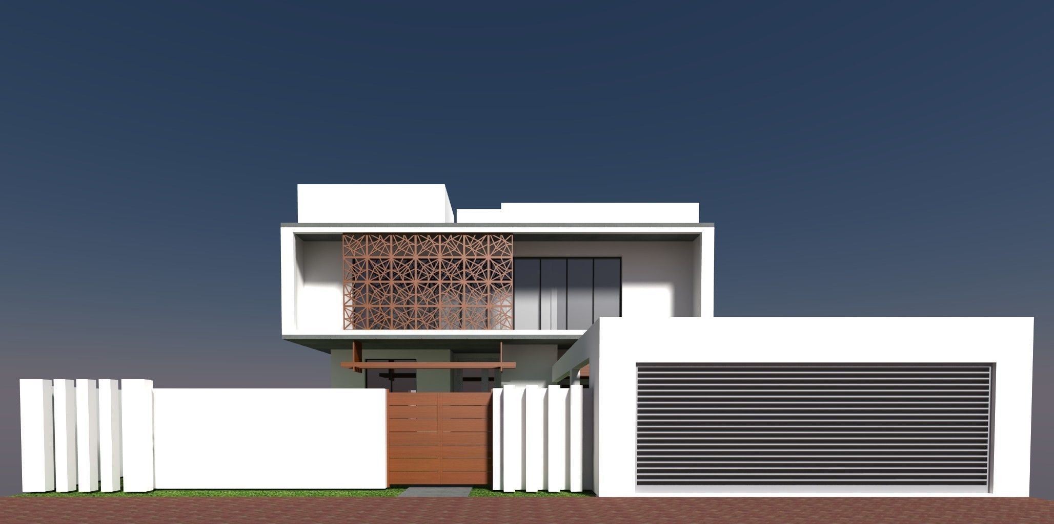 Urban House Concept 3D model_2