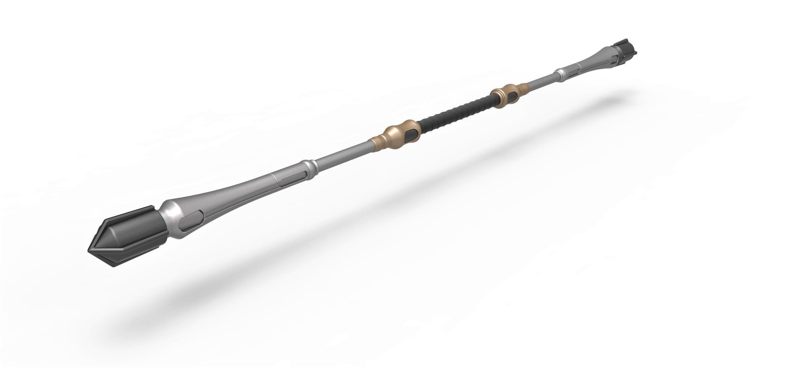 Reinforced staff from the game Final Fantasy 7 Remake 3D print model_1