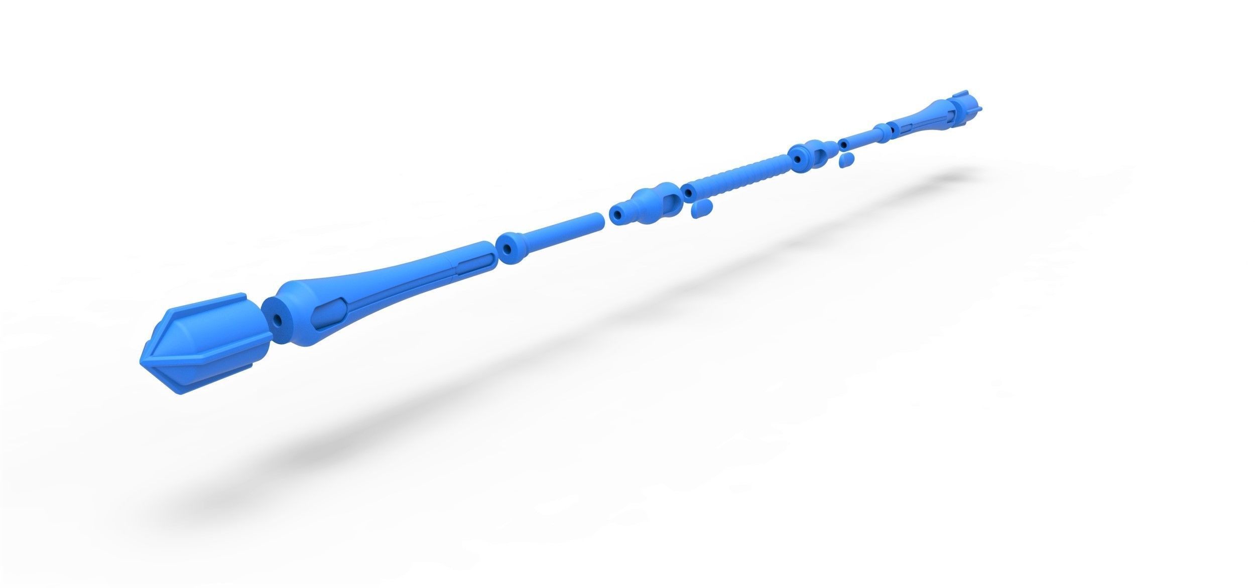 Reinforced staff from the game Final Fantasy 7 Remake 3D print model_7