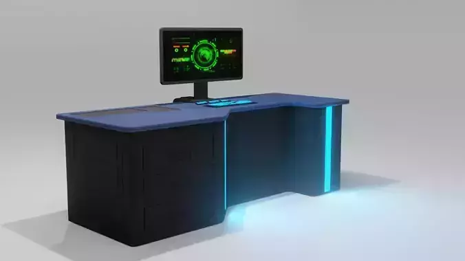 Sci-fi Controller Display - Low poly - PBR - Game ready