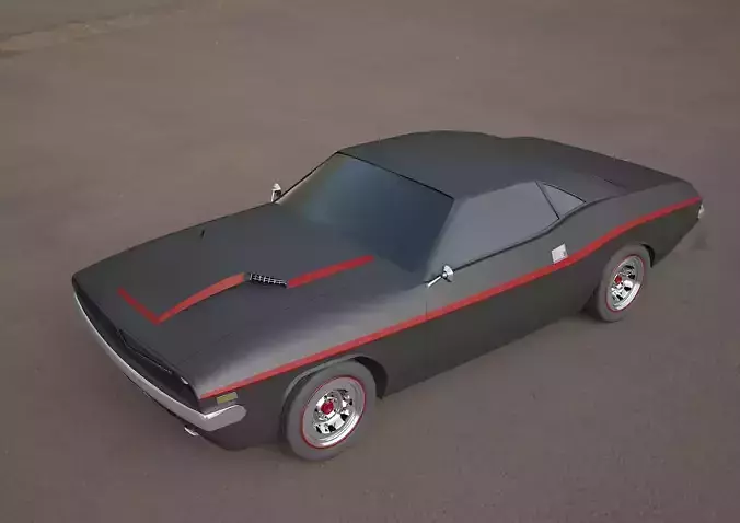 challenger-1970 3ds max model car