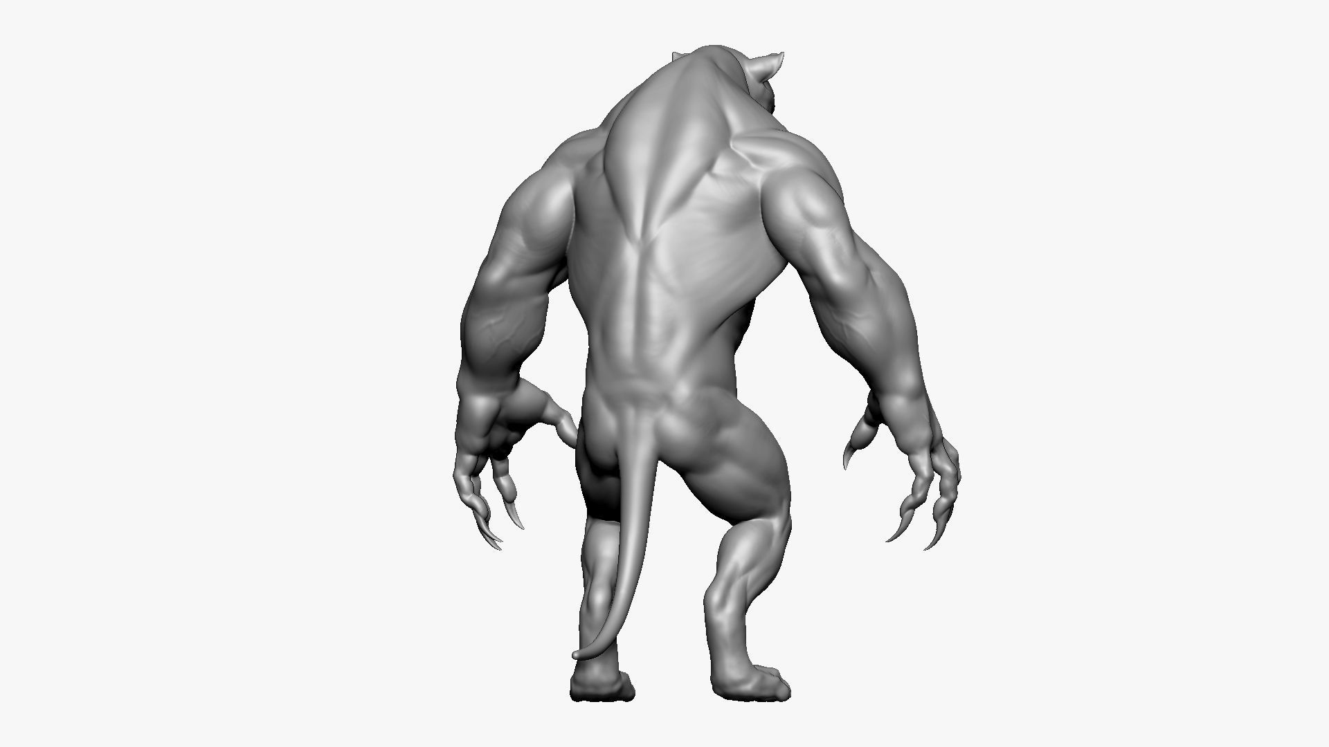 Humanoid Lion- Highpoly Zbrush project 3D model_9