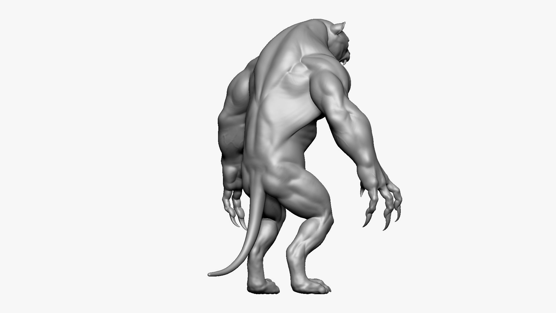 Humanoid Lion- Highpoly Zbrush project 3D model_8