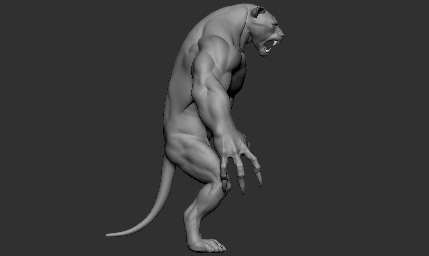 Humanoid Lion- Highpoly Zbrush project 3D model_23