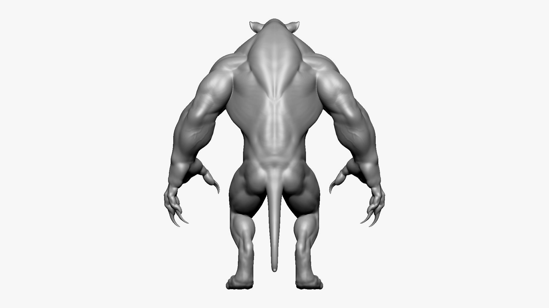 Humanoid Lion- Highpoly Zbrush project 3D model_10