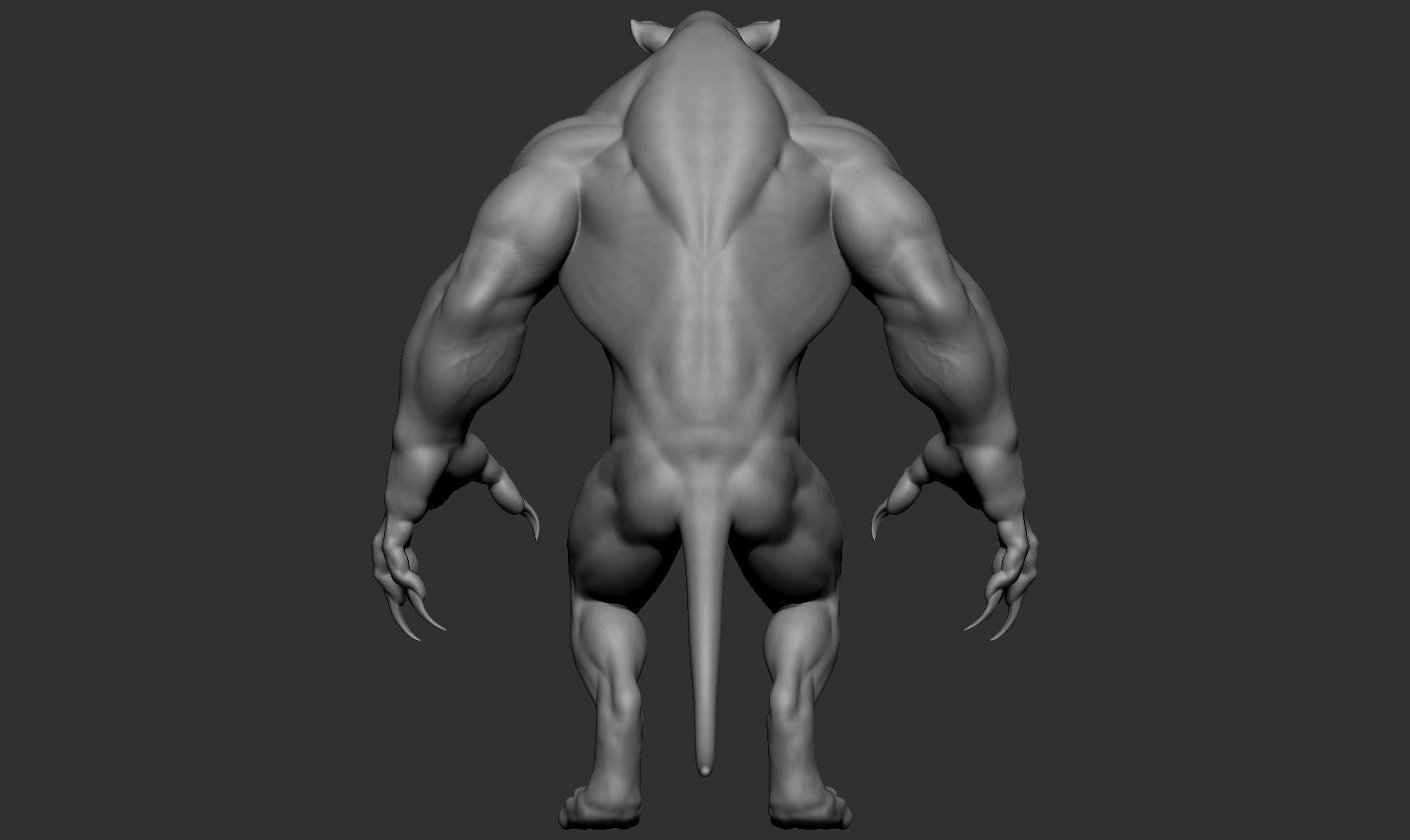 Humanoid Lion- Highpoly Zbrush project 3D model_25