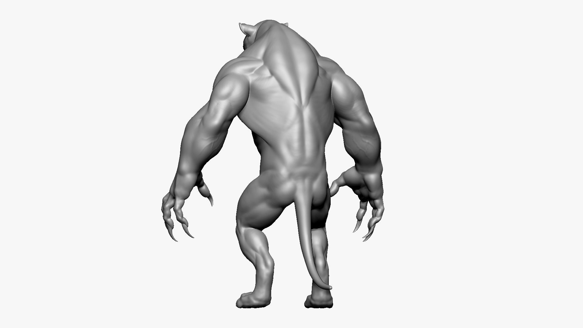 Humanoid Lion- Highpoly Zbrush project 3D model_11