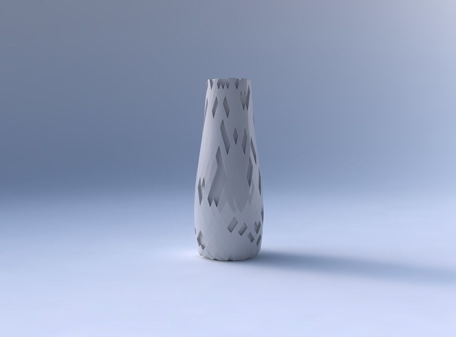Vase with cavities 3D print model_4