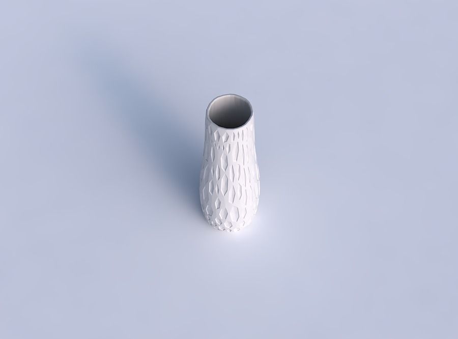 Vase with crystal dents 3D print model_1