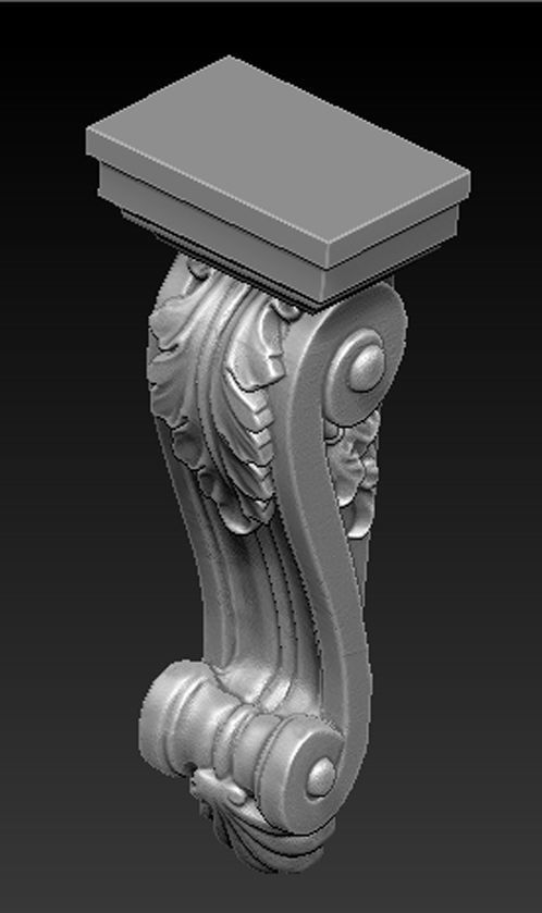 Corbel Decorative 5  3D STL model 3D print model_3