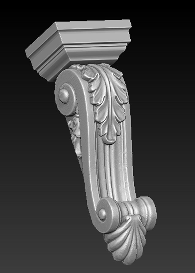 Corbel Decorative 5  3D STL model 3D print model_4