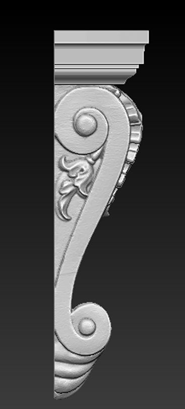 Corbel Decorative 5  3D STL model 3D print model_2