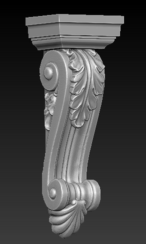 Corbel Decorative 5  3D STL model 3D print model_1